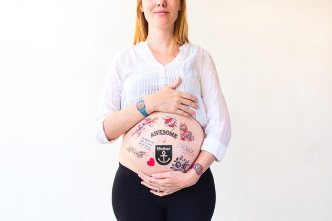 temporary tattooes pregnant woman