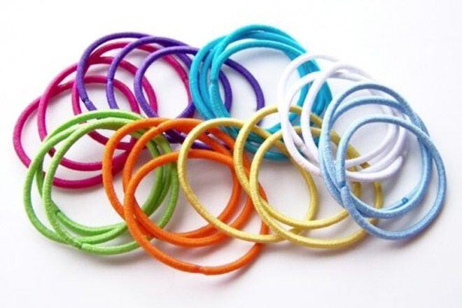 pile of coloured hair ties