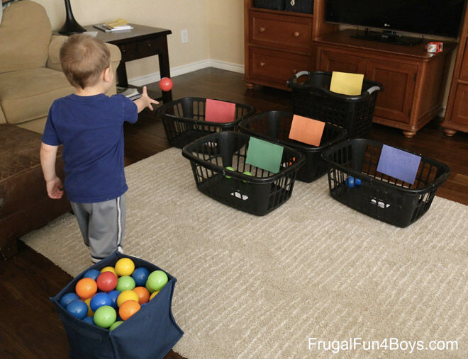 Laundry basket ball game 