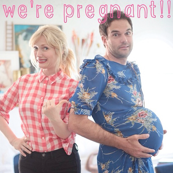 We're pregnant announcement poster