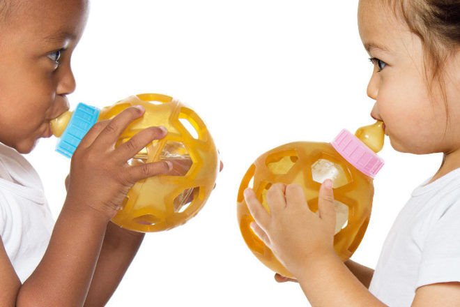 Hevea Glass Bottle and Star Ball