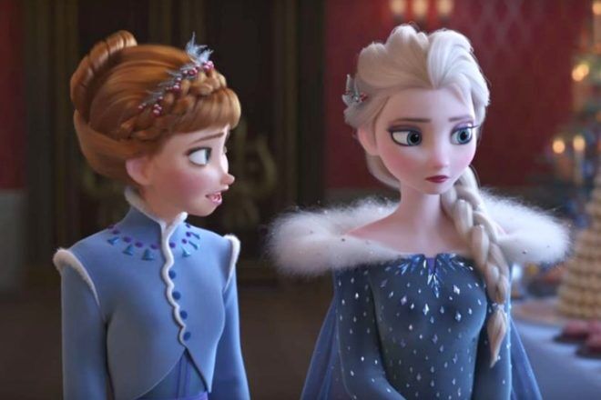 Anna and Elsa from Olaf's Frozen Adventure