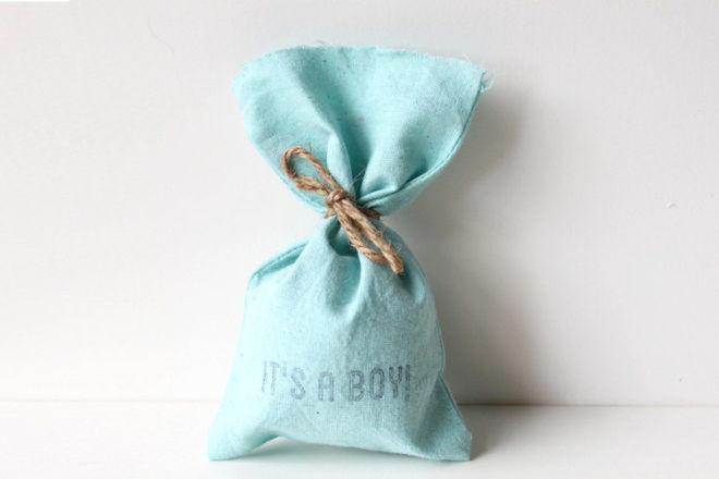 boy baby shower fabric party bags