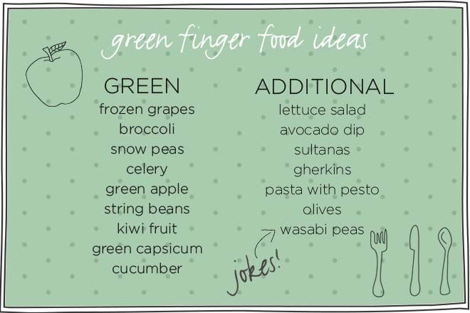 fun toddler food tray ideas - green foods