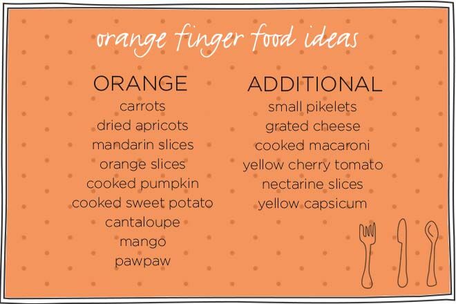 fun toddler food tray ideas - orange foods
