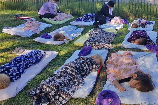 childcare Centre lets kids sleep outside