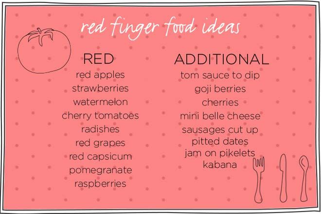 fun toddler food tray ideas - red foods