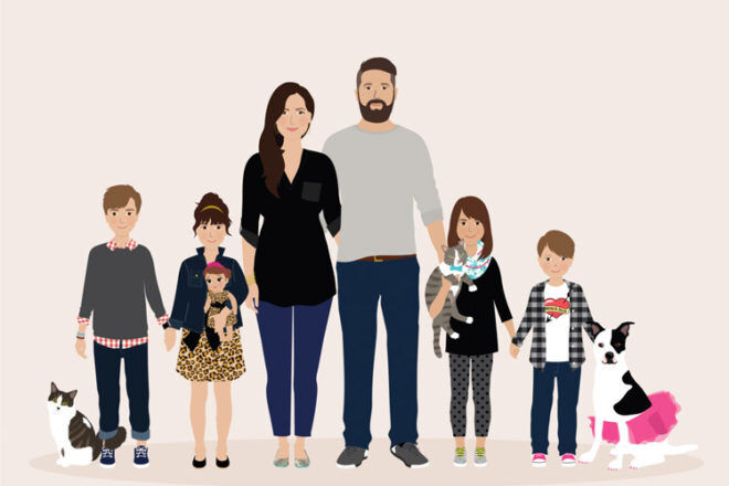 Henry James Paper Goods personalised family portraits