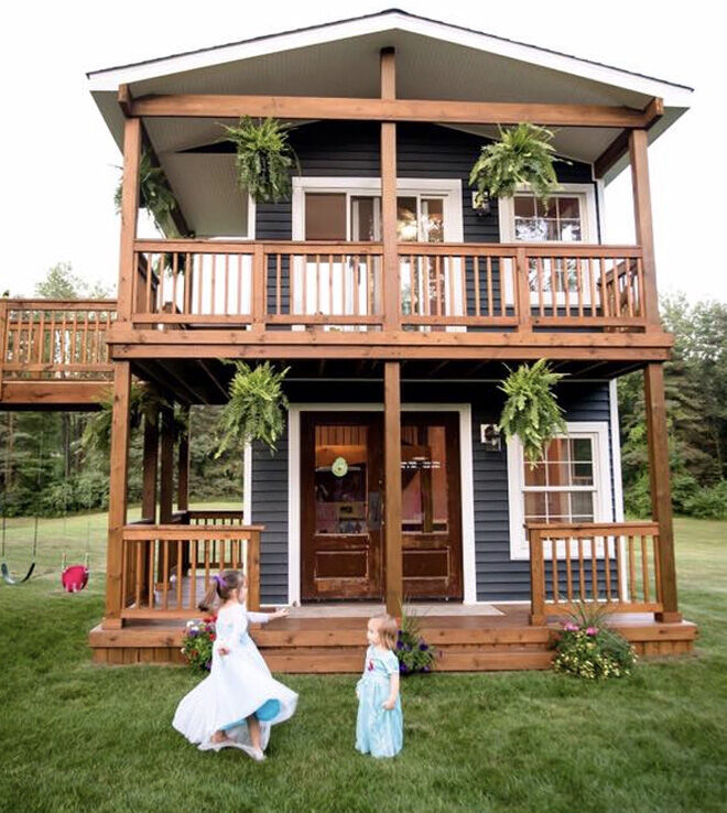 This double-storey, dad-built cubby house will blow your mind!