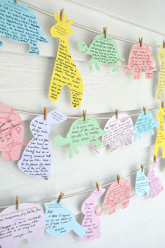 Baby Shower Games: Write a note to the baby and advice