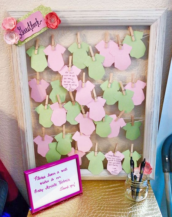 Well wishes guest book for baby shower