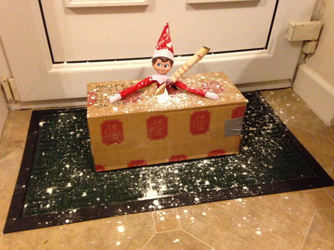 Krazy coupon lady elf delivered in a box