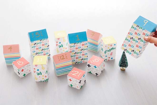 DIY Advent calendars milk cartons