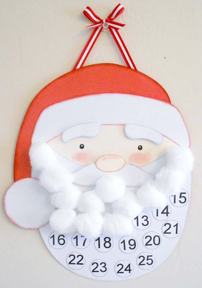 DIY Advent calendars santa beard