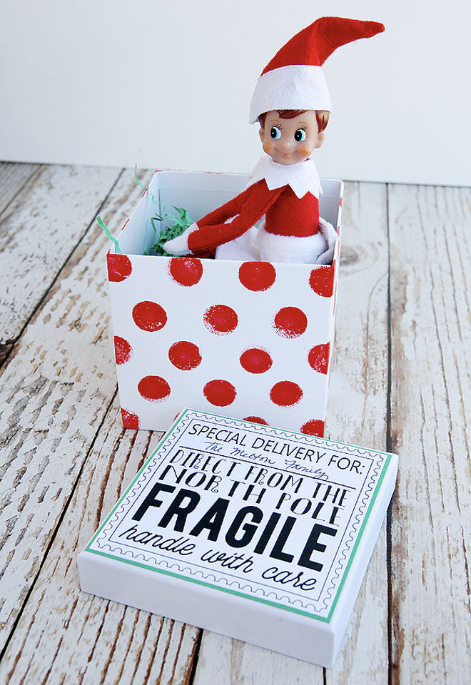 10 Elf On The Shelf Arrival Ideas Mum S Grapevine   Elf On The Shelf Box 