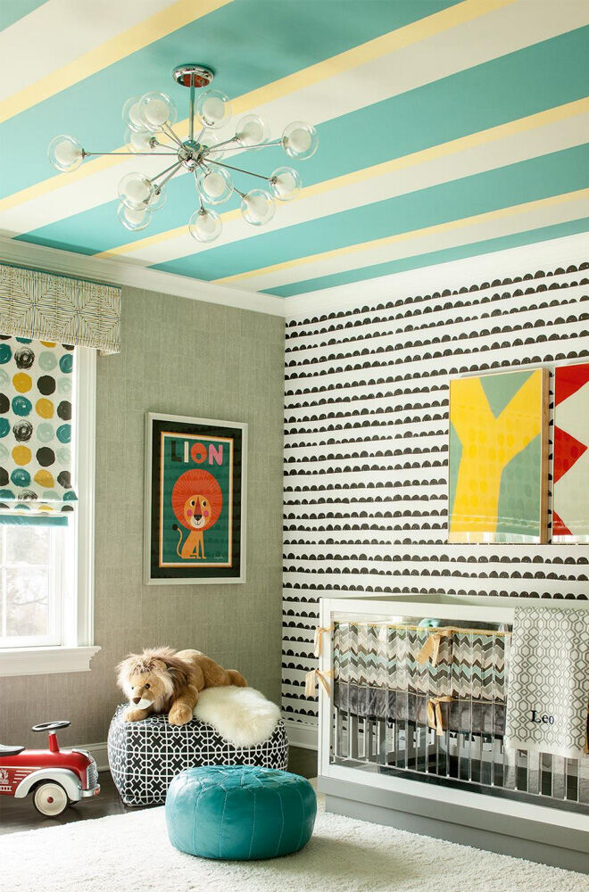  15 ways to use wallpaper on the ceiling