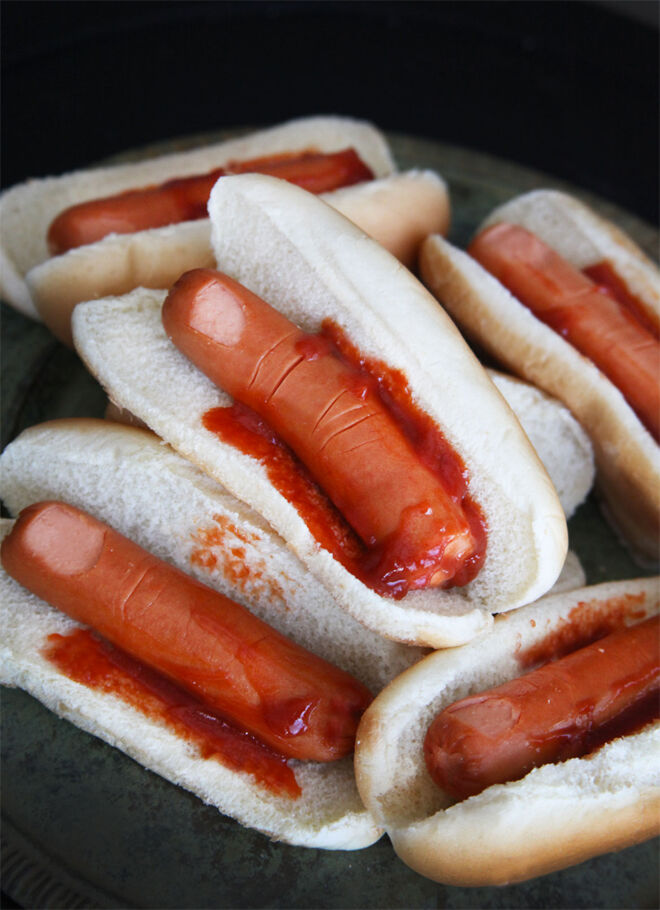 Severed Finger hot dogs