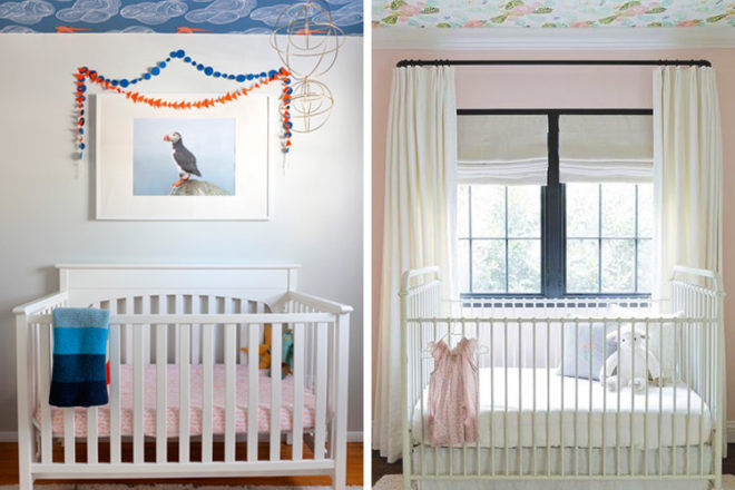 Using wallpaper on the ceiling of baby nursery