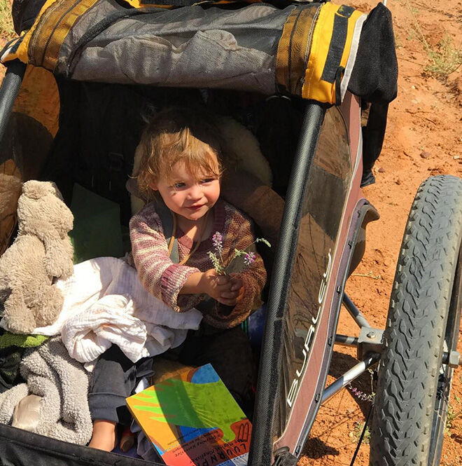 Family trek Aussie outback on foot