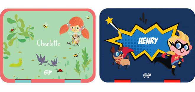 Hippo Blue Personalised Bento Box Hippo Blue Personalised Bento Box