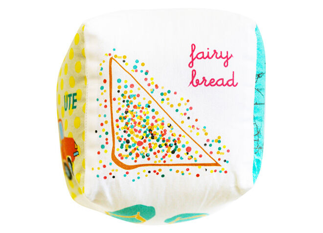 Fairy bread baby cube rattle