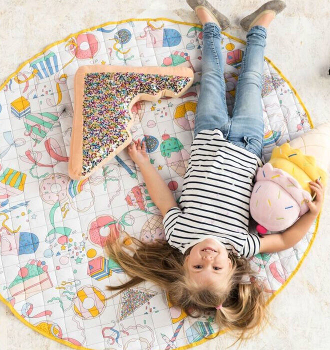 Giant fairy bread cushion toy for kids