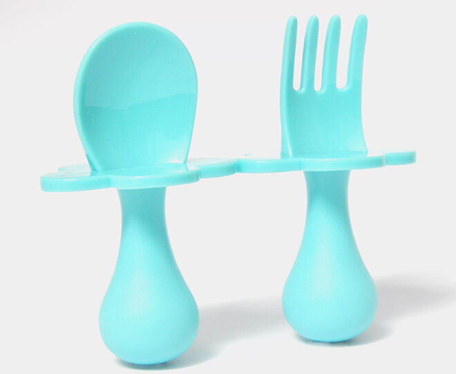 Self feeding spoons and forks for babies from Grabease