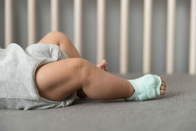 The Owlet Smart Sock baby monitor tracks a baby's heart rate and oxygen levels as they sleep