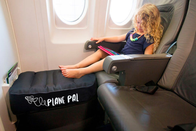 Plane Pal inflatable device for flying with kids