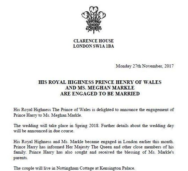 Prince Harry Meghan Markle engaged