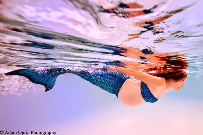 Mermaid maternity underwater photos