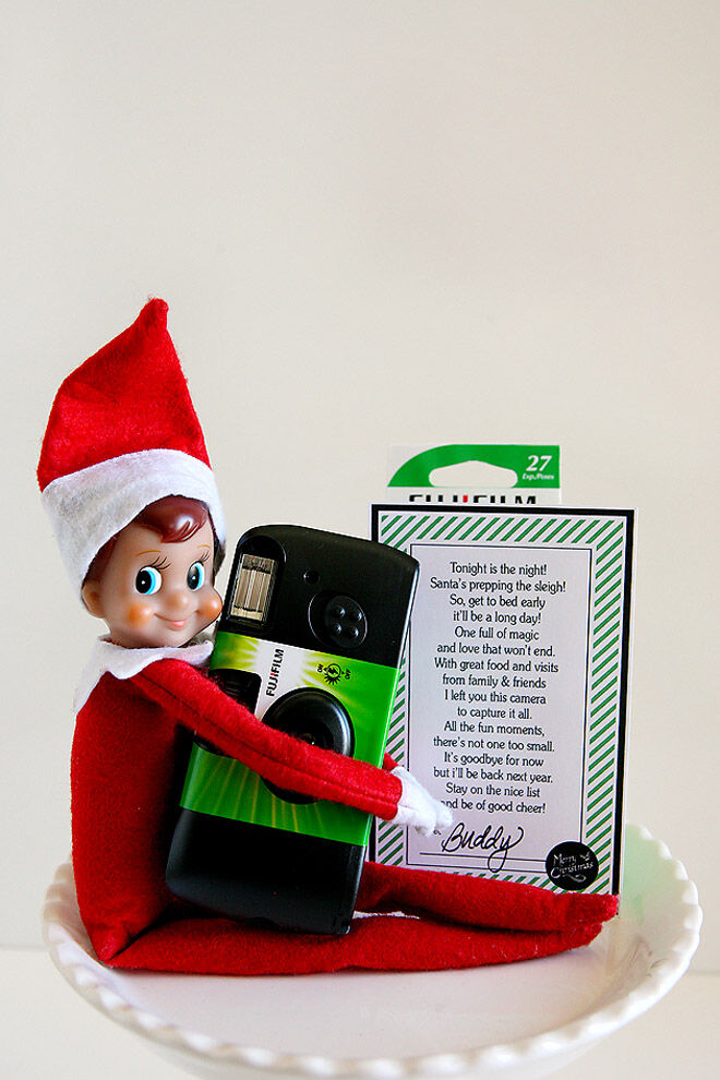 Elf on the Shelf camera parting present