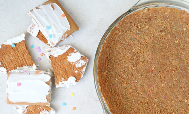 Leftover gingerbread house pie crust