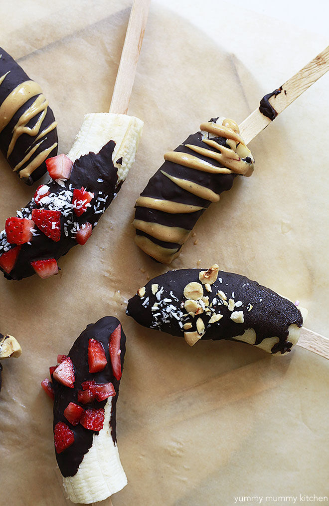 Frozen Chocolate Covered Bananas