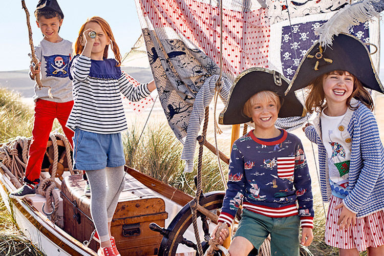 Argh me hearties! Jump aboard the Mini Boden pirate collection