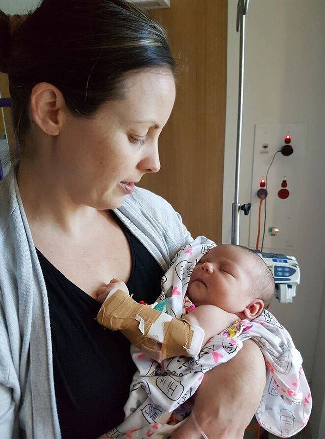 Mother instinct saves newborn with meningitis