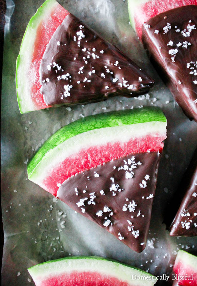 Sea Salt Frozen Watermelon Slices