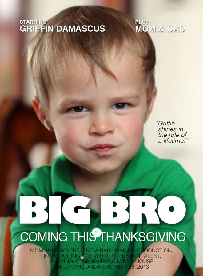 Big Bro movie poster pregnancy announcement
