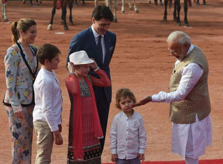 Hadrien Trudeau bored on trip to India