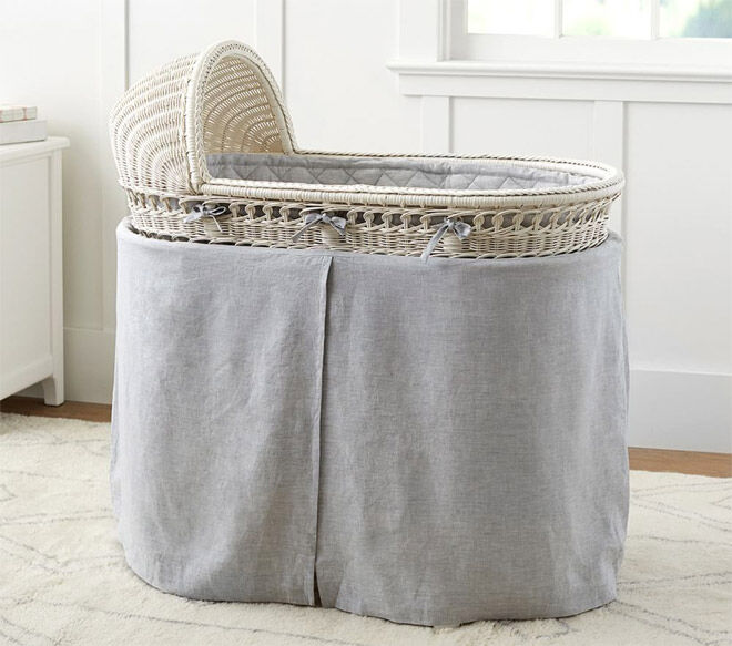 Pottery Barn Kids wicker bassinet and mattress set | Mum's Grapevine