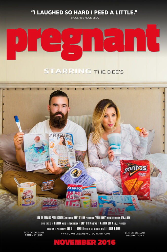 Pregnant: movie poster pregnancy announcement