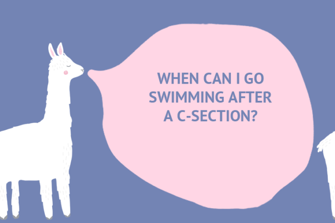 When can I go swimming after a c-section?