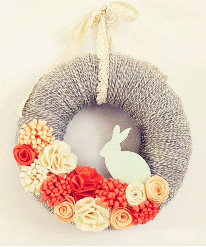 Felt Easter wreath