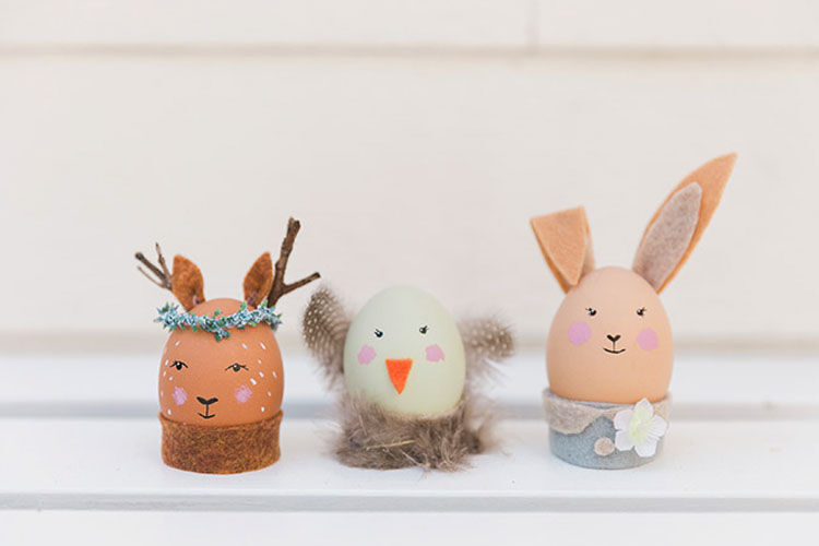 animal friend Easter egg craft idea