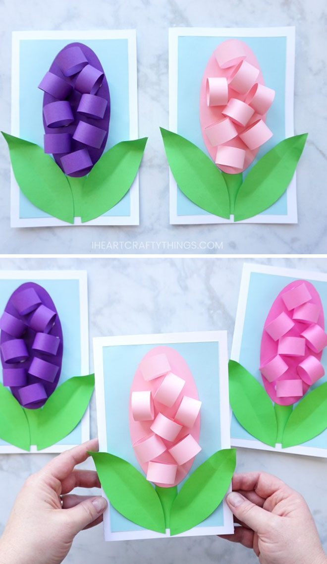 Mother's Day craft paper hyacinths