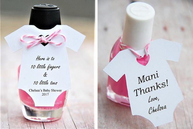 baby shower favour nail polish