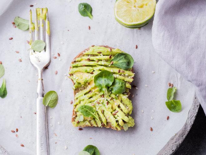 Avocado on toast pregnancy snack