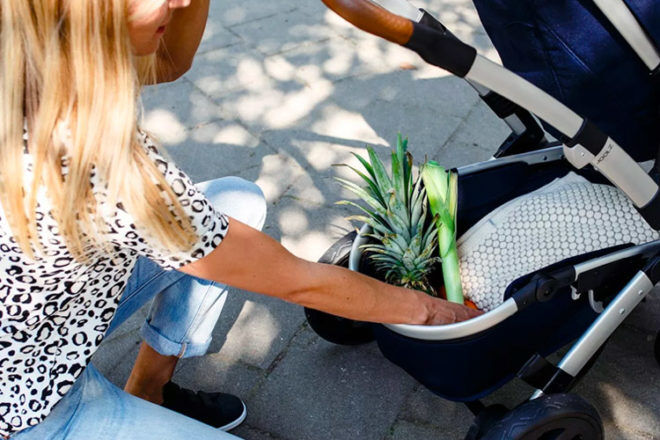 Joolz Geo2 pram comes with a big storage basket that's great for trips to the shops