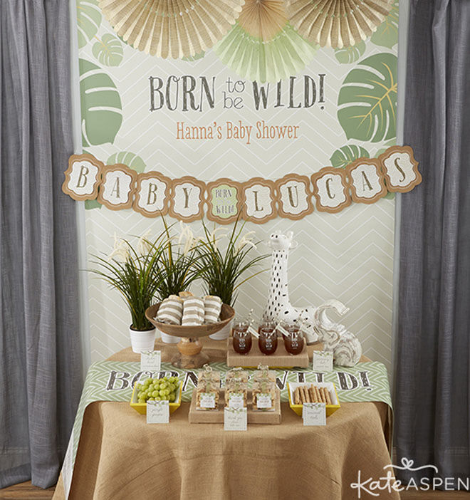 Jungle themed baby shower