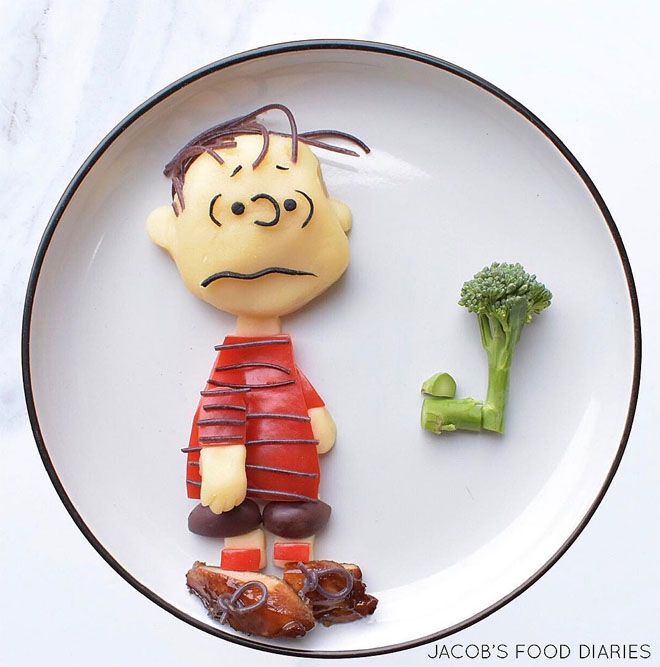 Linus Peanuts mash and veggies: Jacobs Food Diary